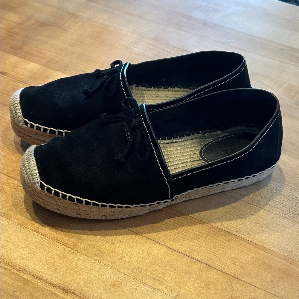 COACH Espadrilles Black with Coach moniker Women’s Size 7.5 B